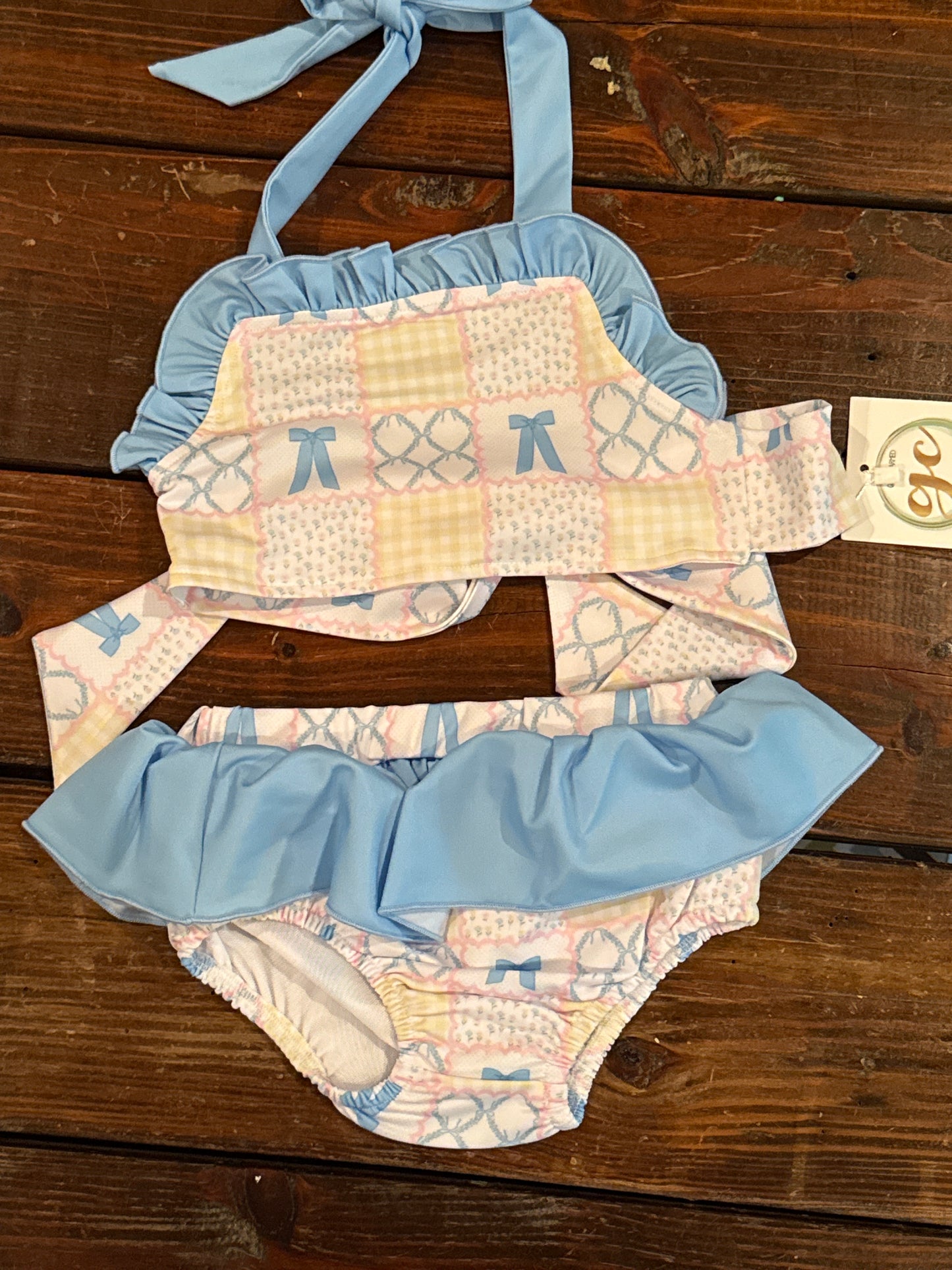 Gingham girl swimsuit
