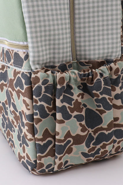 Camouflage bear print backpack