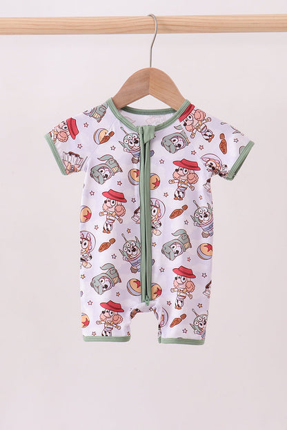 Sage character bamboo romper