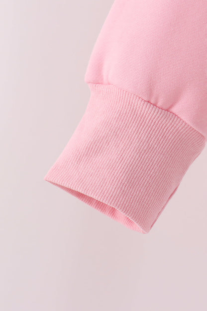 Pink bow sequin mom&me sweatshirt