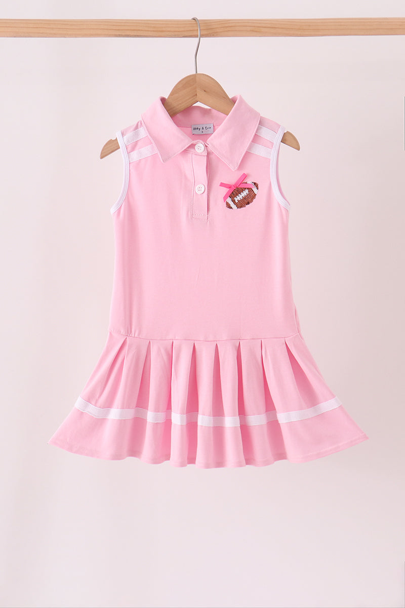 Pink football sequin dress