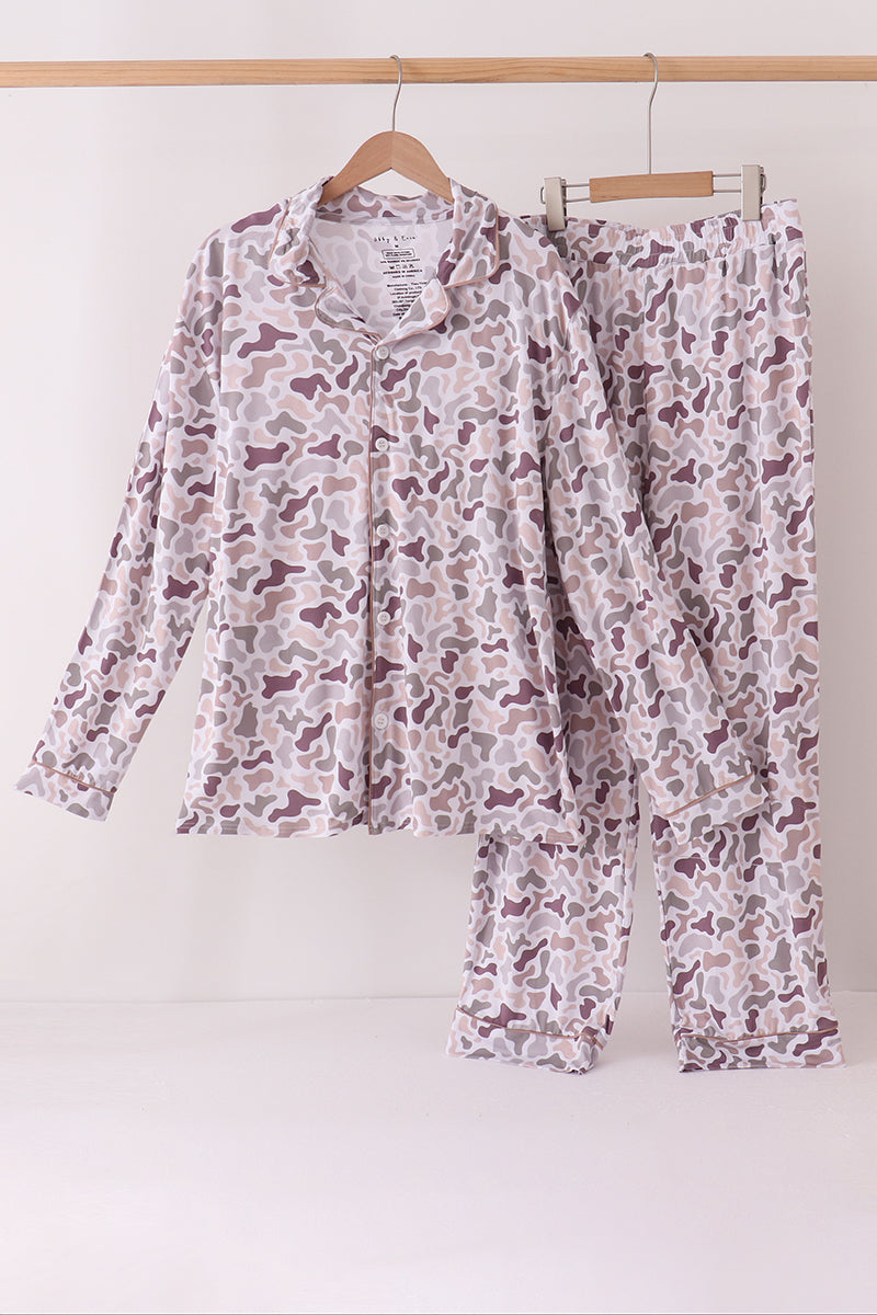Camouflage bamboo mom pajama set