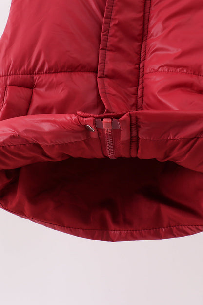 Maroon mom&me puffer vest