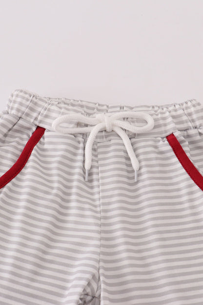 Alabama stripe elephant french knot pants set