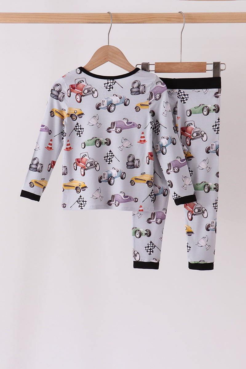 Black Racing Bamboo Pajama Set