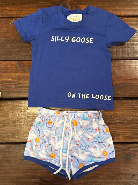 Silly goose on the loose boy shorts set