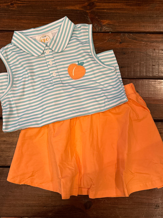 Peach skort set