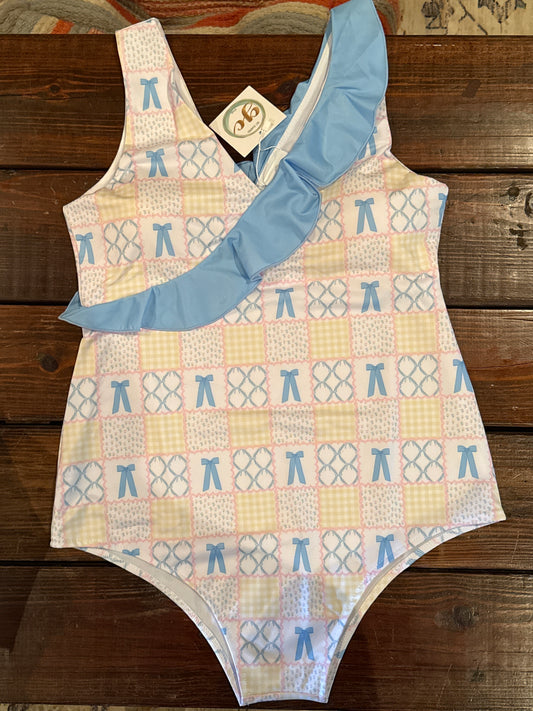 Mom gingham swimsuit
