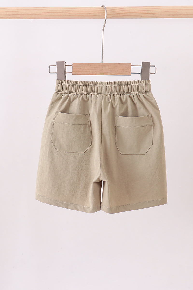 Oatmeal pocket performance shorts