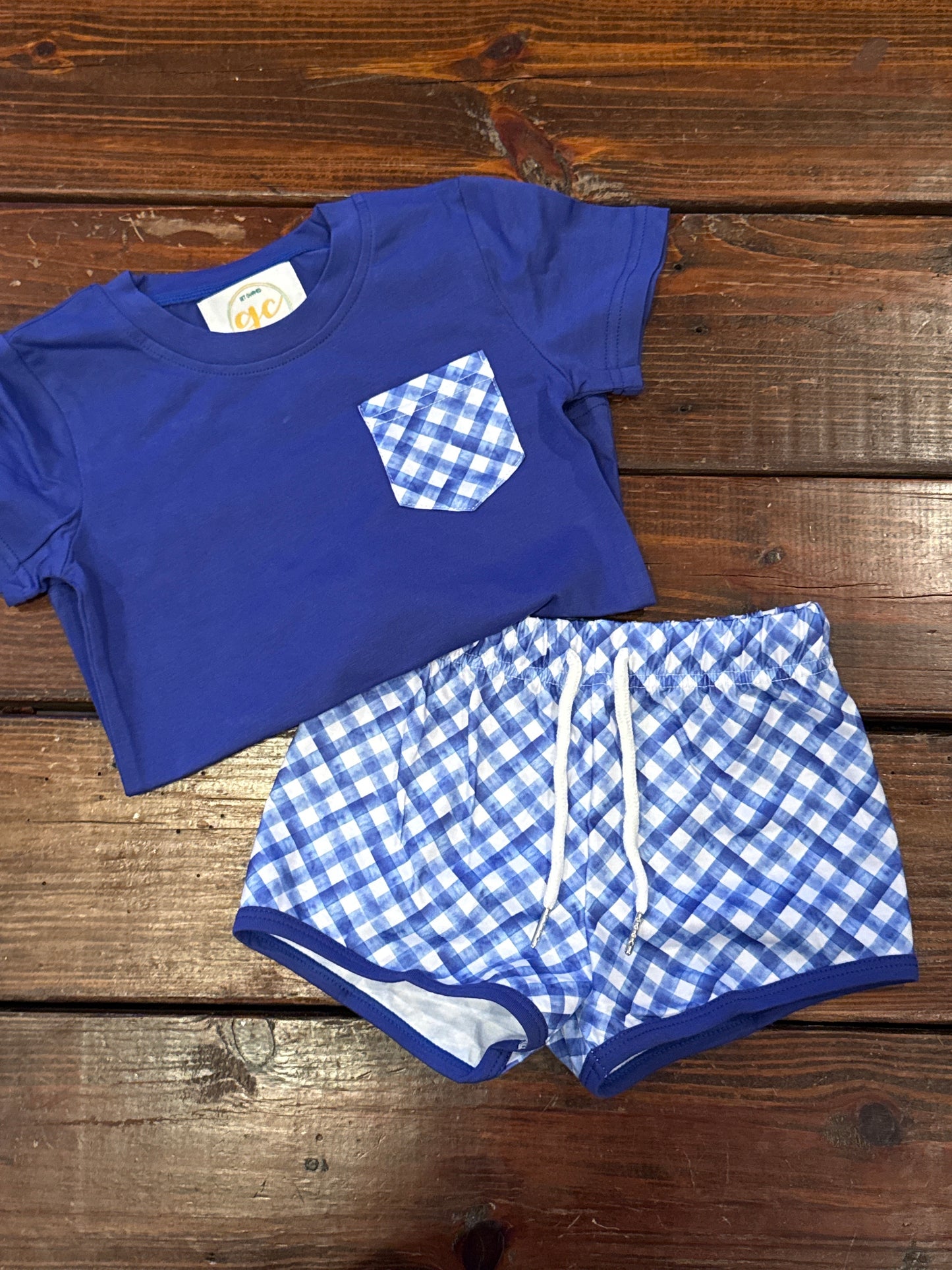 Blue bliss shorts set