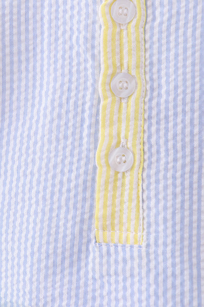 Blue seersucker pocket jonjon