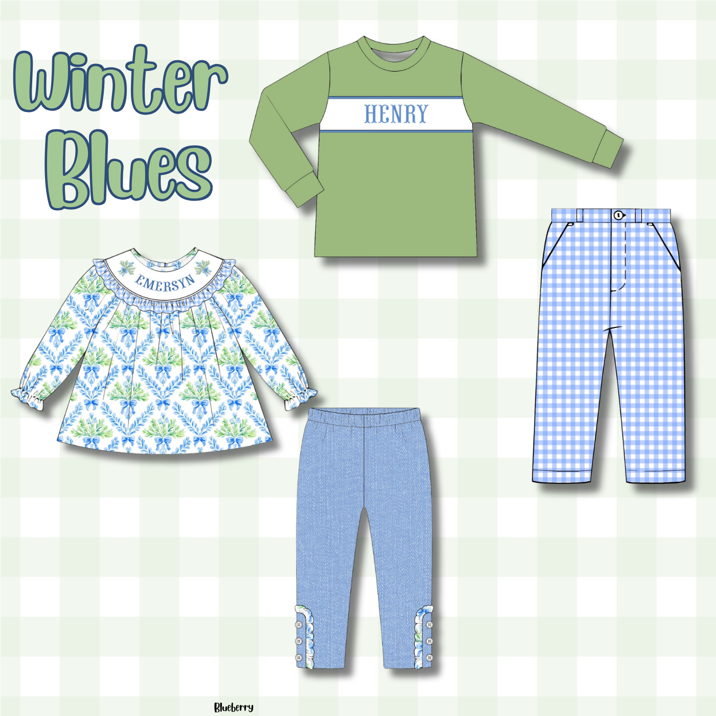 Winter Blues Boy Pants Set - ETA November