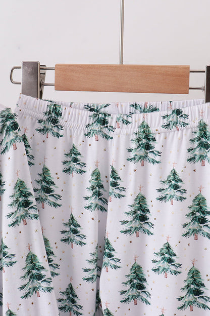 Green christmas tree bamboo mom&me pajama set