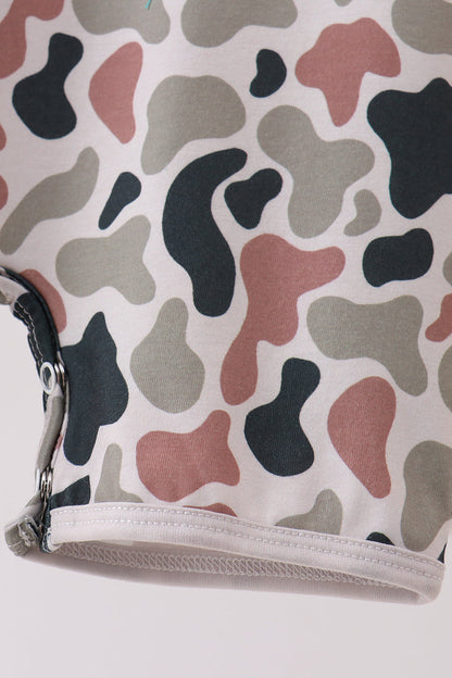 Camo Duck Embroidered Romper