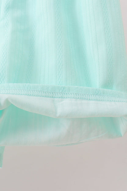 Green Marine Embroidered Jacquard Set