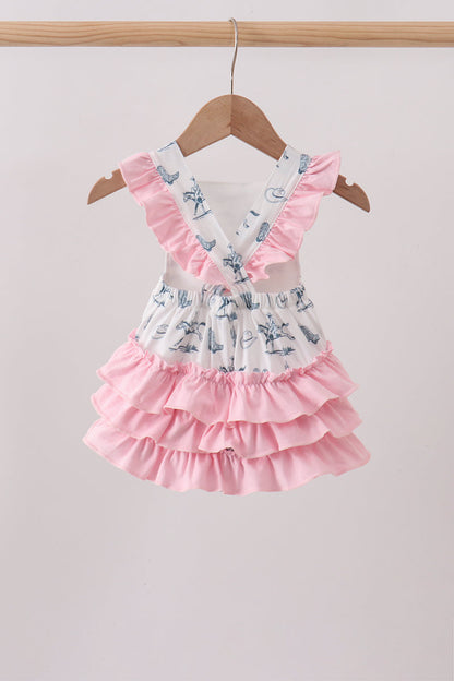Pink Cowboy Ruffle Bubble