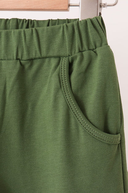 Green camouflage pocket jogger set