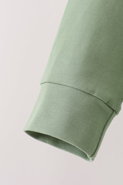 Green farm embroidery pants set