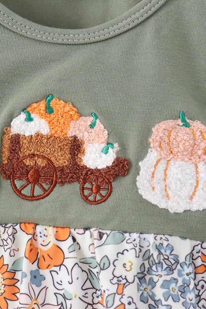 Green pumpkin french knot bubble