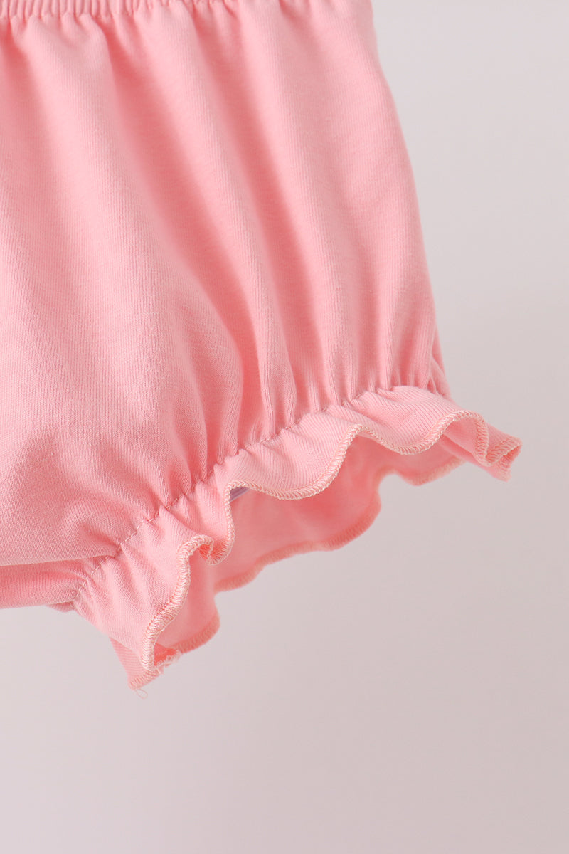 Pink Castle Applique Bloomer Set