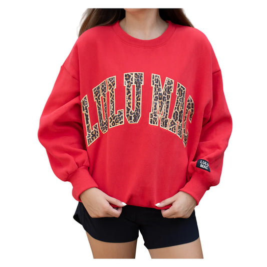 LULU MAC Red Leopard Sweatshirt